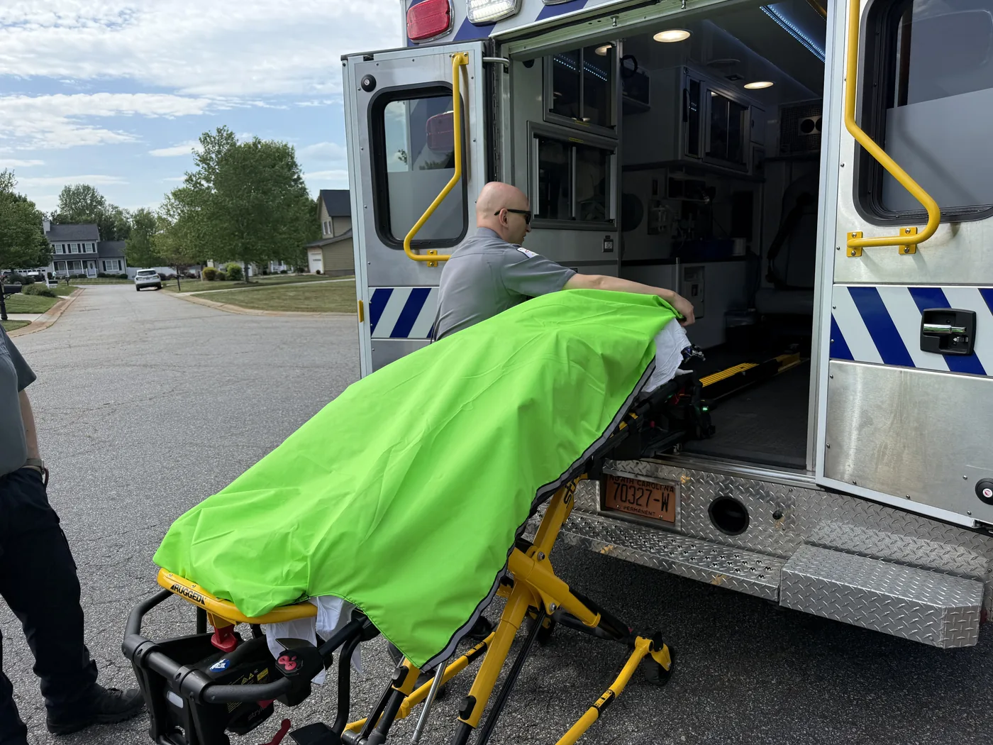 DitchDoc stretcher cover in use